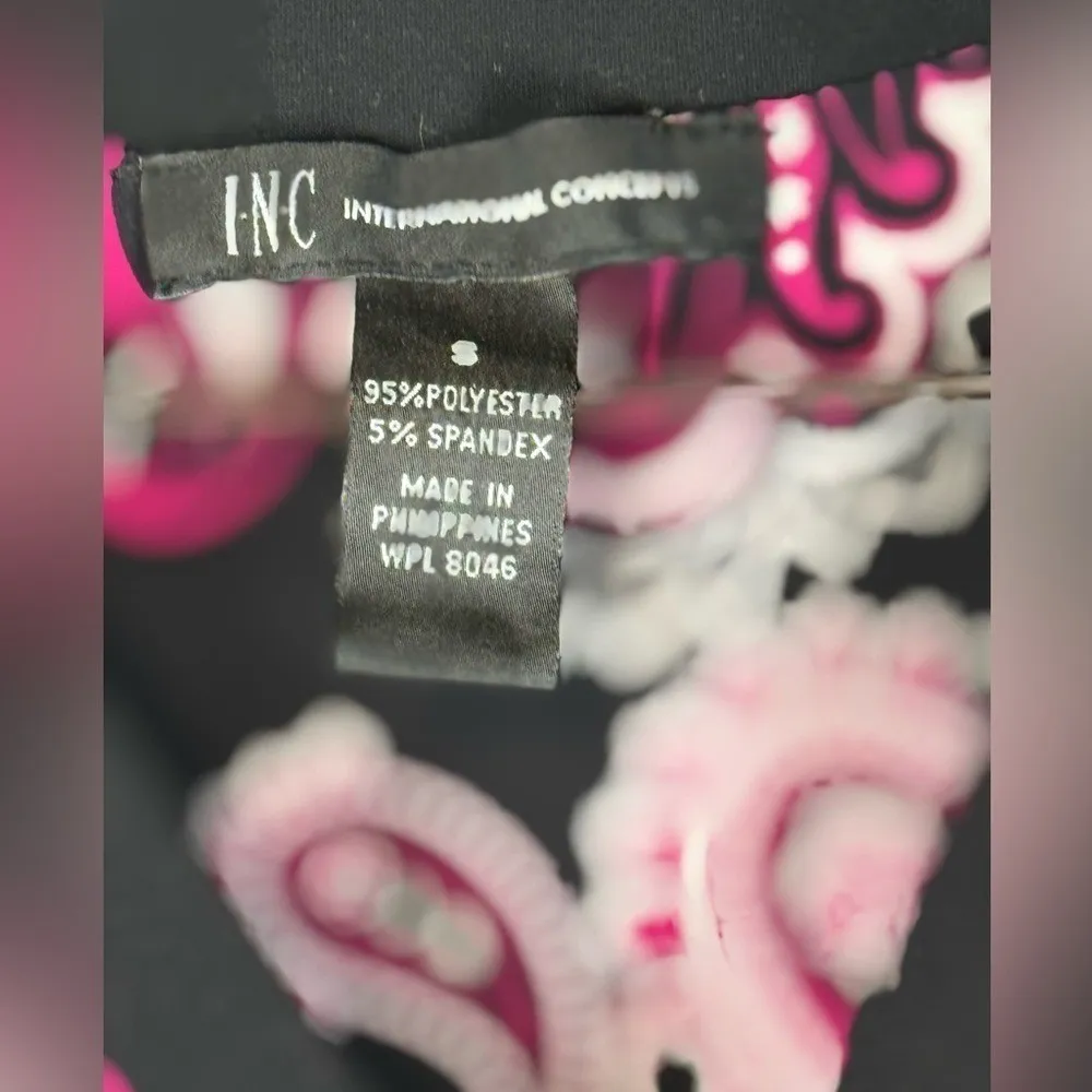 Paisley Print Dress‎ V Neck 3/4 Sleeve Stretch Comfortable Casual Day Party Black - Image 6