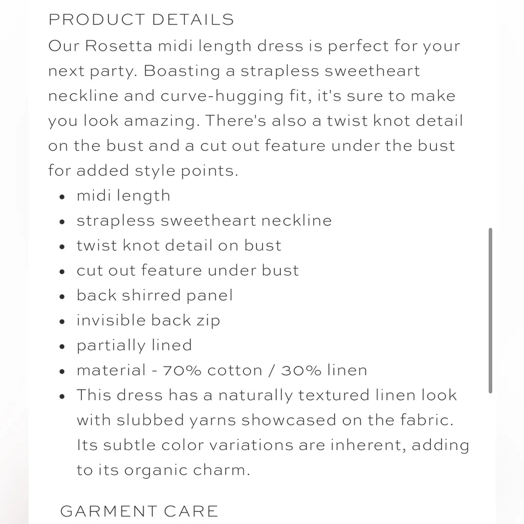 PETAL & PUP NWOT $99 White strapless rosetta midi dress XL 16 - Image 10