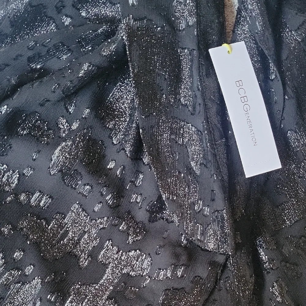 BCBGeneration Cocktil Draped Classic Jacket Black  Size M - Image 8