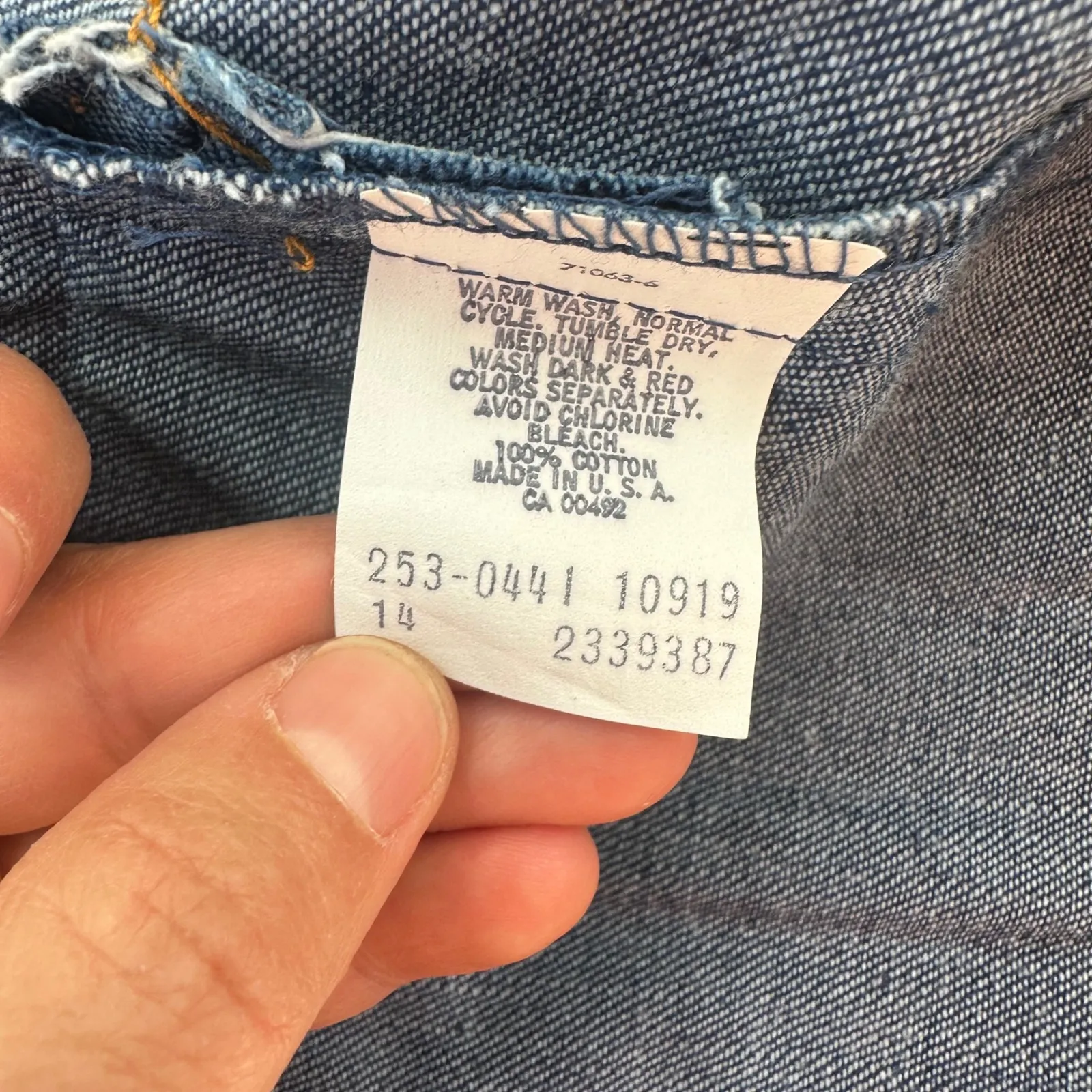 Vintage‎ Lee 70s Deadstock Lee Denim Blazer Jacket Women XS Youth 14 - Image 3