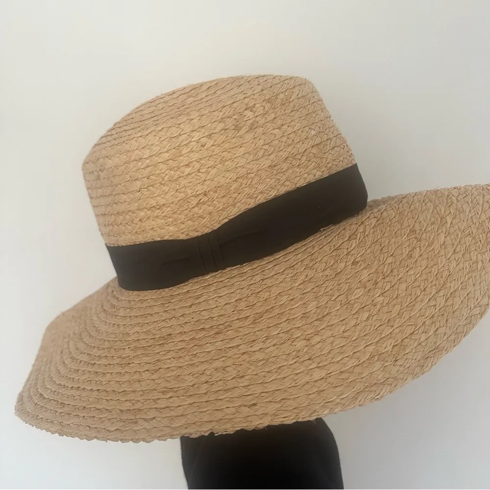 Tilley Straw Wide Brimmed Sun Hat Tan - Image 2