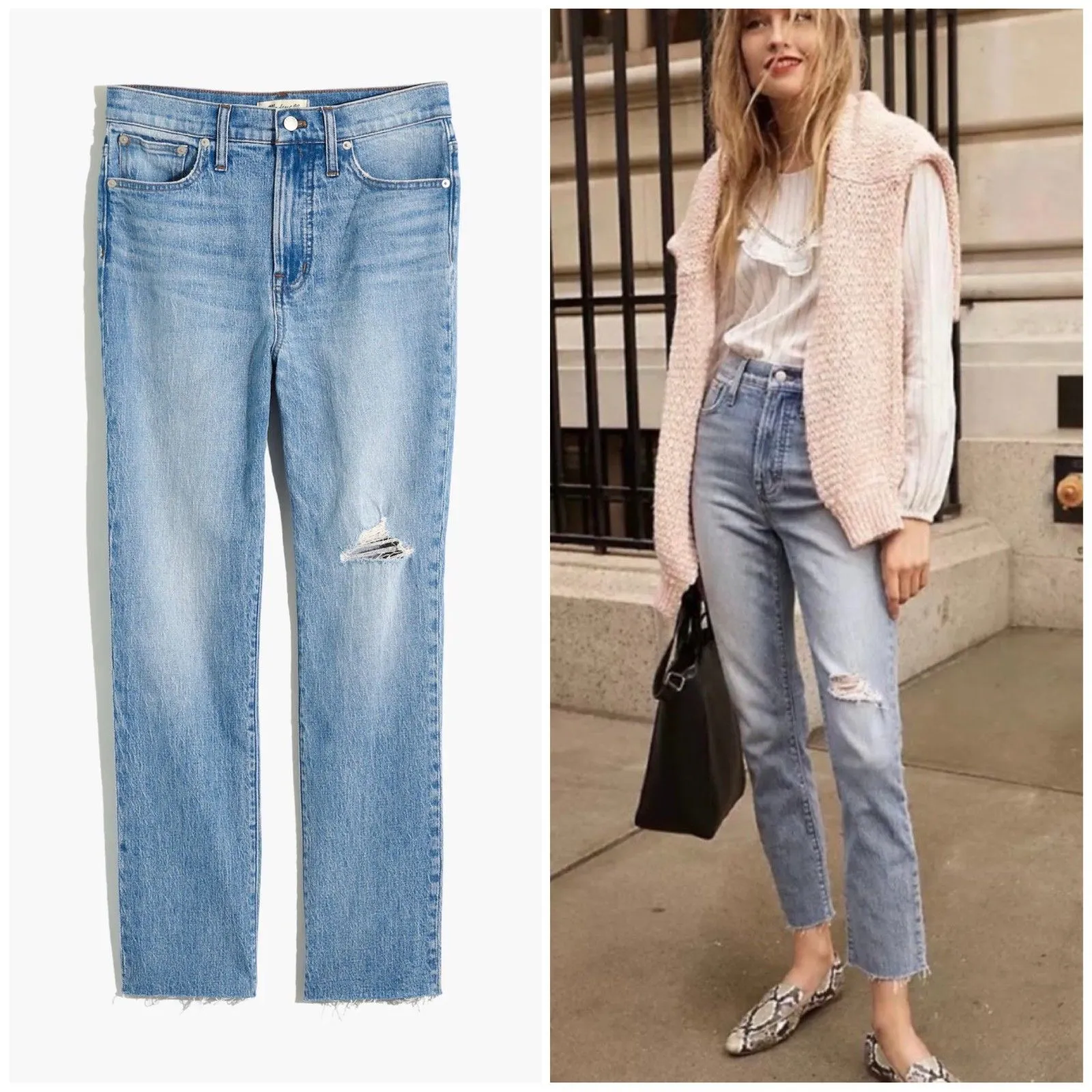 Madewell Perfect Vintage Crop Jean in Rosabelle Wash: Comfort Stretch - Image 3