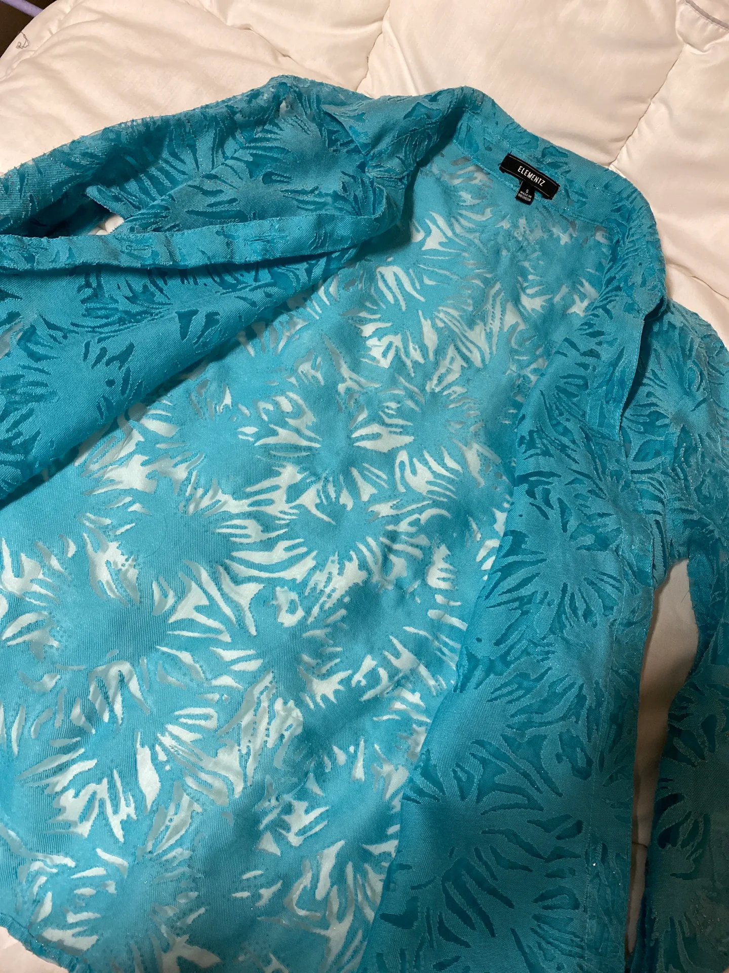 Sparkly Blue Top Size L - Image 3