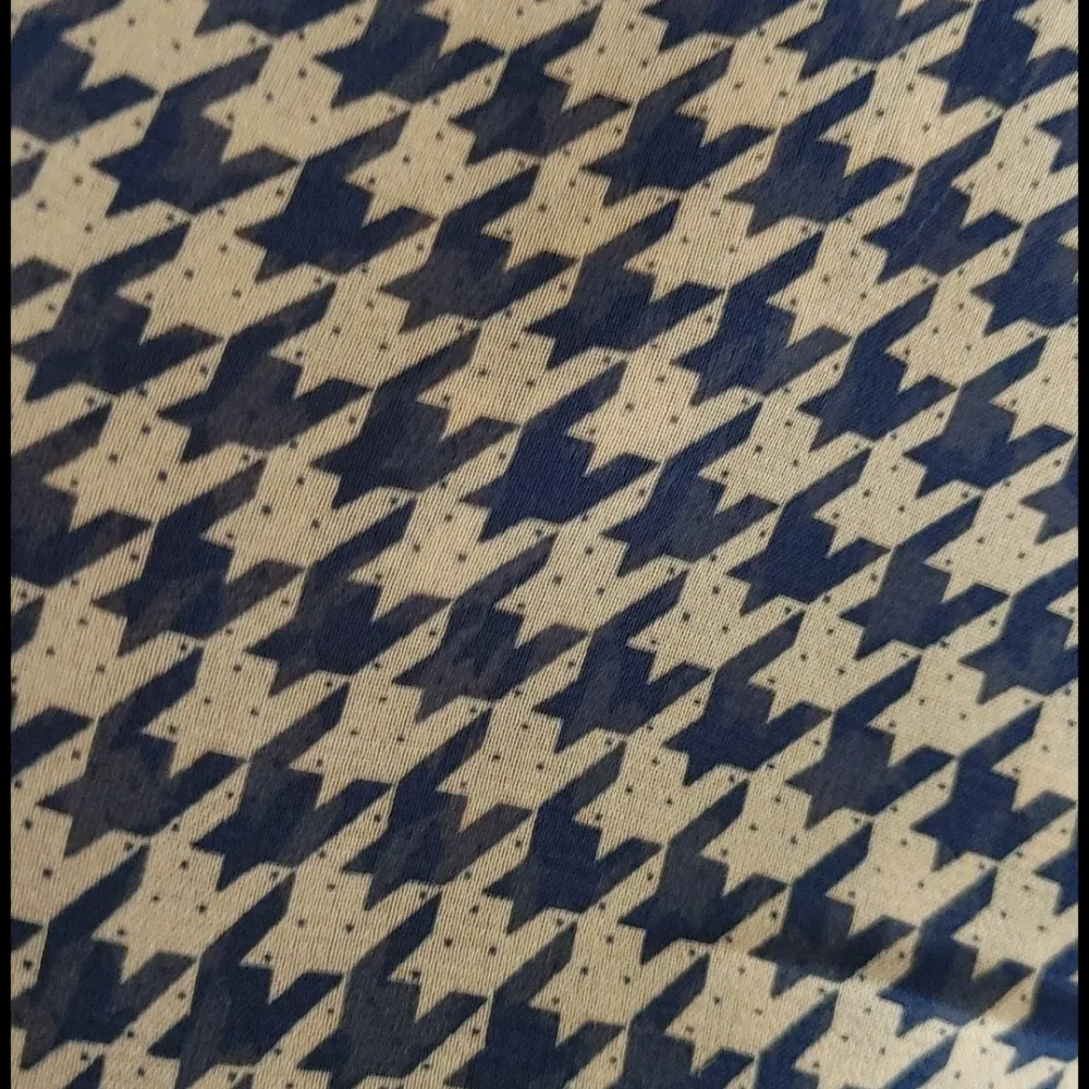 Olive & Oak Navy Houndstooth Button Blouse Top - Image 8