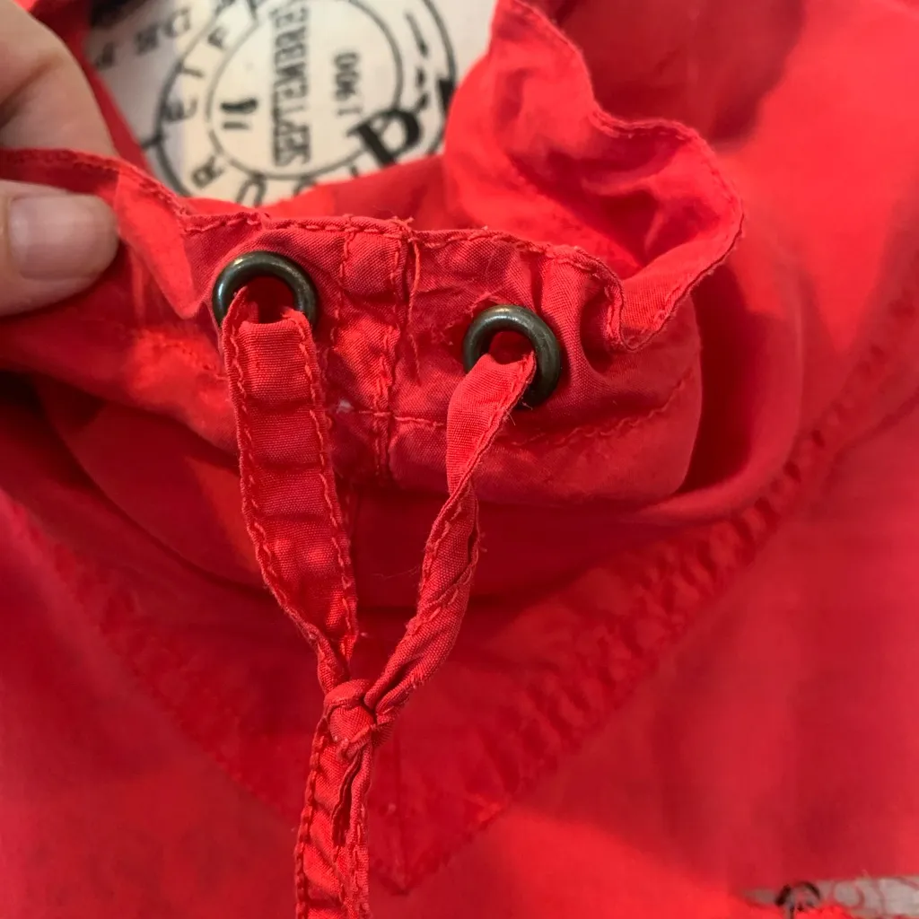 Vintage 80s Red Lightweight Anorak Windbreaker/Top Approx. Women’s Large or XL - Image 3