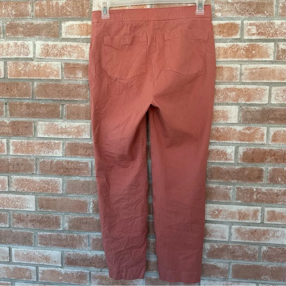 Spanx On The Go Slim Straight Ankle Pull On Pants Salmon Women’s Medium Tall - Image 4