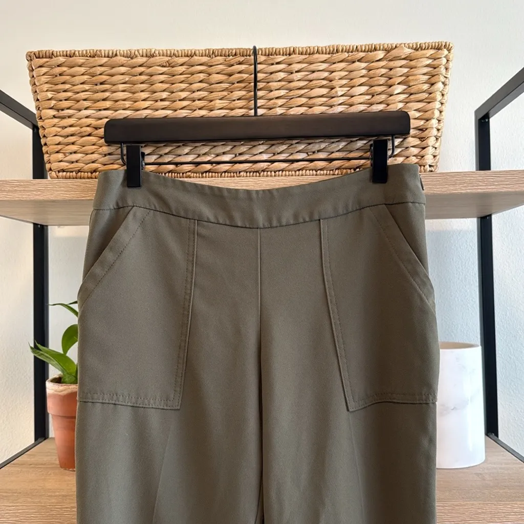 Trina Turk Mid-Rise Ankle Green Woven Career Dress Pant Trouser, 4 - Image 2