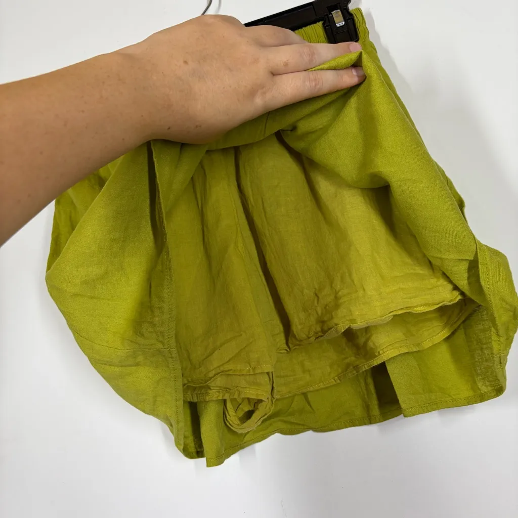 Kourt Linen Blend Skort Matching Set Size Medium Green - Image 6