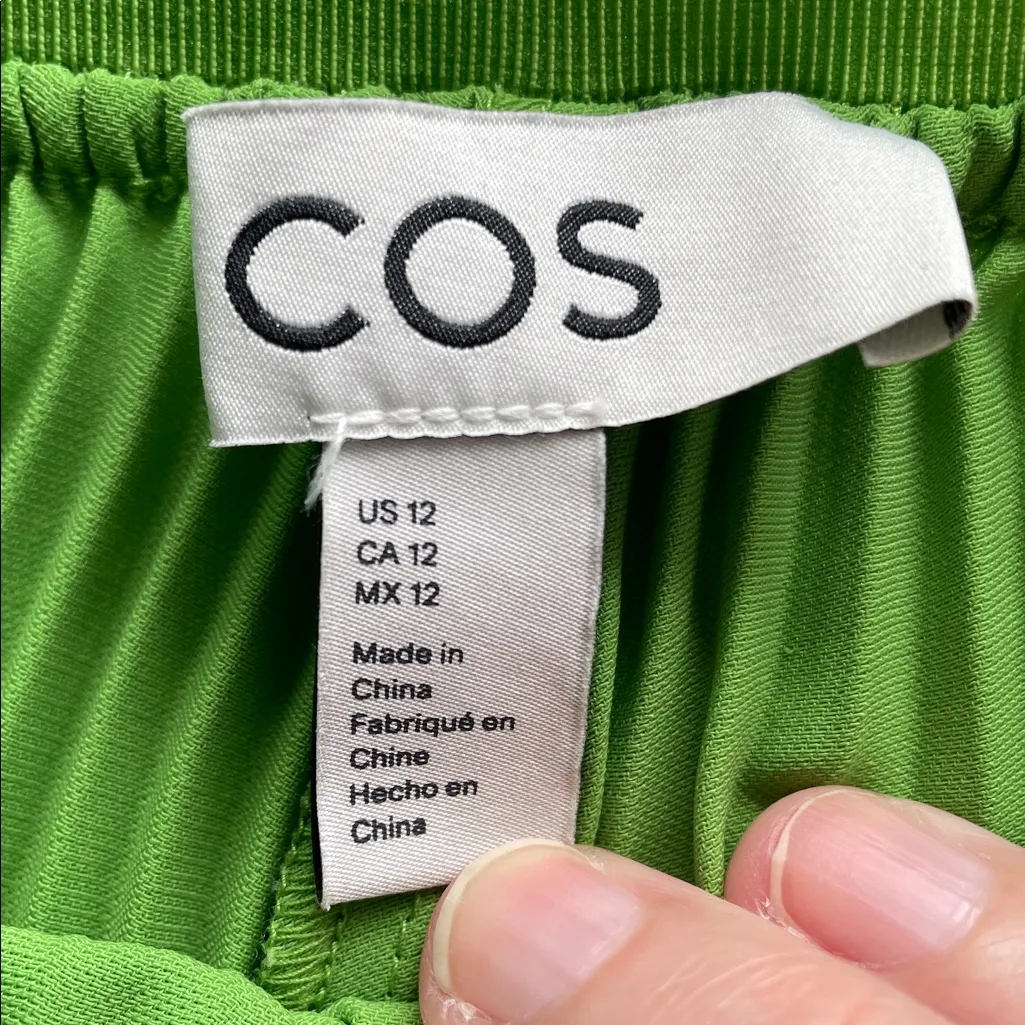 COS Kelly Green Pleated Skirt 12 - Image 4