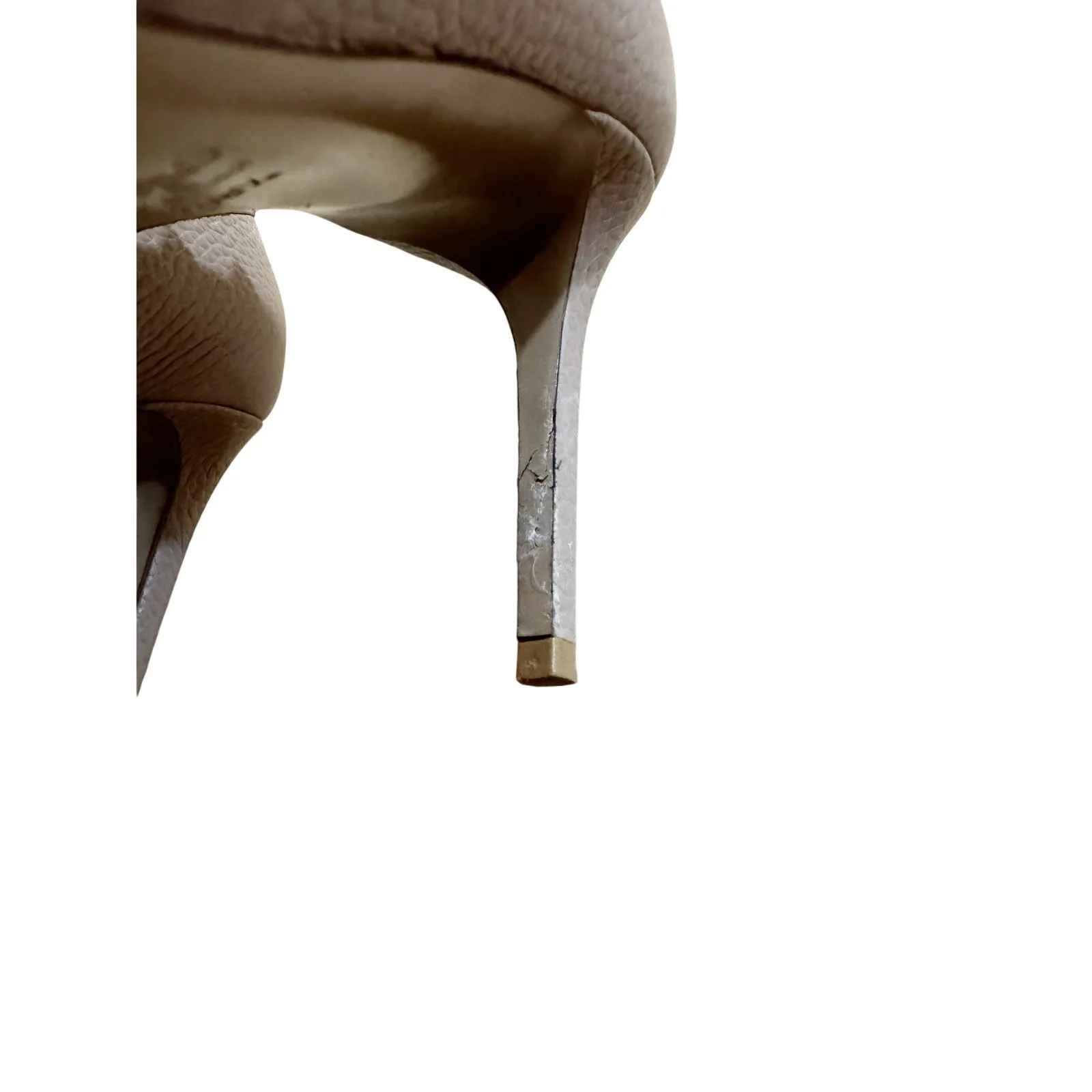 Valentino Garavani Rockstud Pumps Blush Pink Gold Studded Leather Heels 39.5 - Image 7