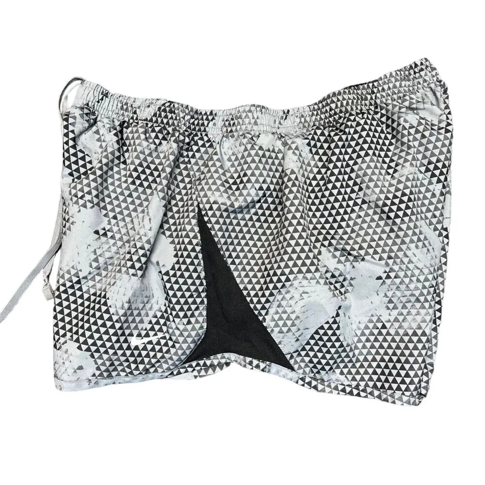 Nike Womens Running Shorts Lined Athletic Workout Casual Summer Gray Camo Large - Image 3