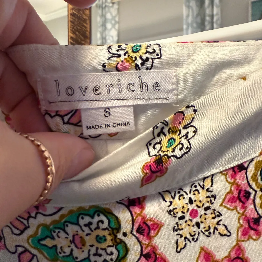 Love Riche NWOT Beautiful Print Faux Wrap Maxi Skirt with Lining - Image 3