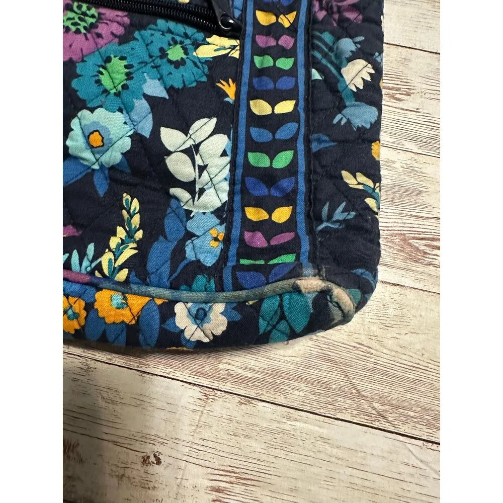 Vera Bradley Midnight Blues Quilted Crossbody Bag Handbag Blue Floral Purse - Image 5