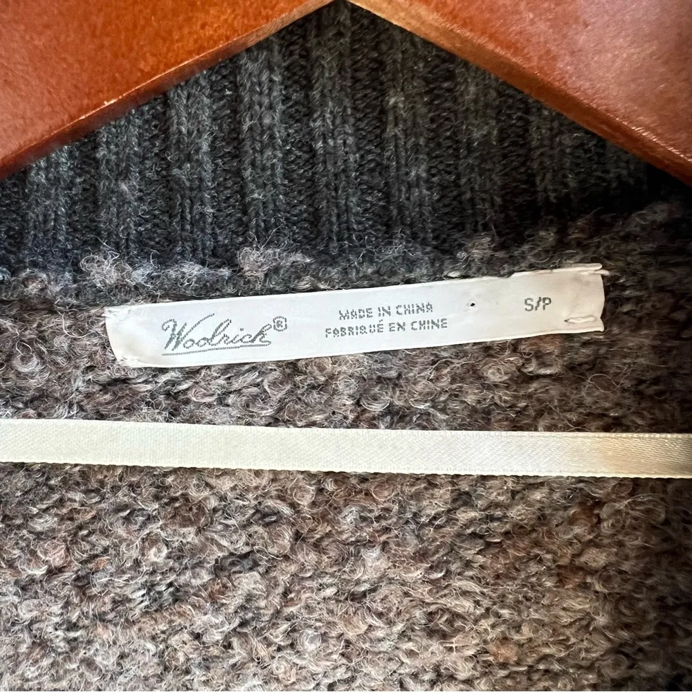 Chunky Open Long Sleeve Cardigan Sweater Gray Size S - Image 3