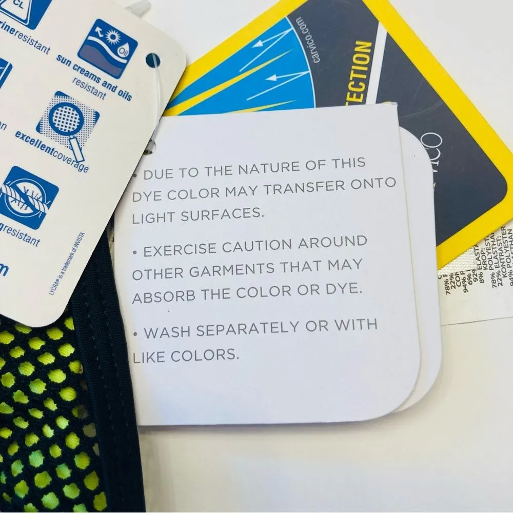 Fabletics Neon Costa Mesh Layer Triangle Bikini Top Removable Cups Sz‎ Large NEW - Image 9