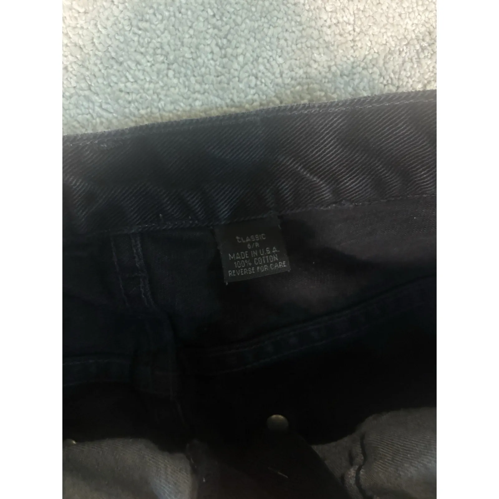 womens harley davidson jeans straight leg style Black size 6 Reg made in USA - Image 7