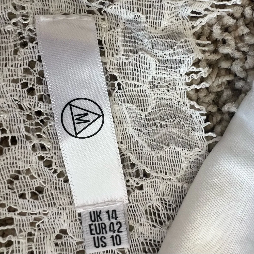 Missguided Cream Lace Cropped Top Bralette Size 10 Lingerie Sexy Back Zi… - Image 3