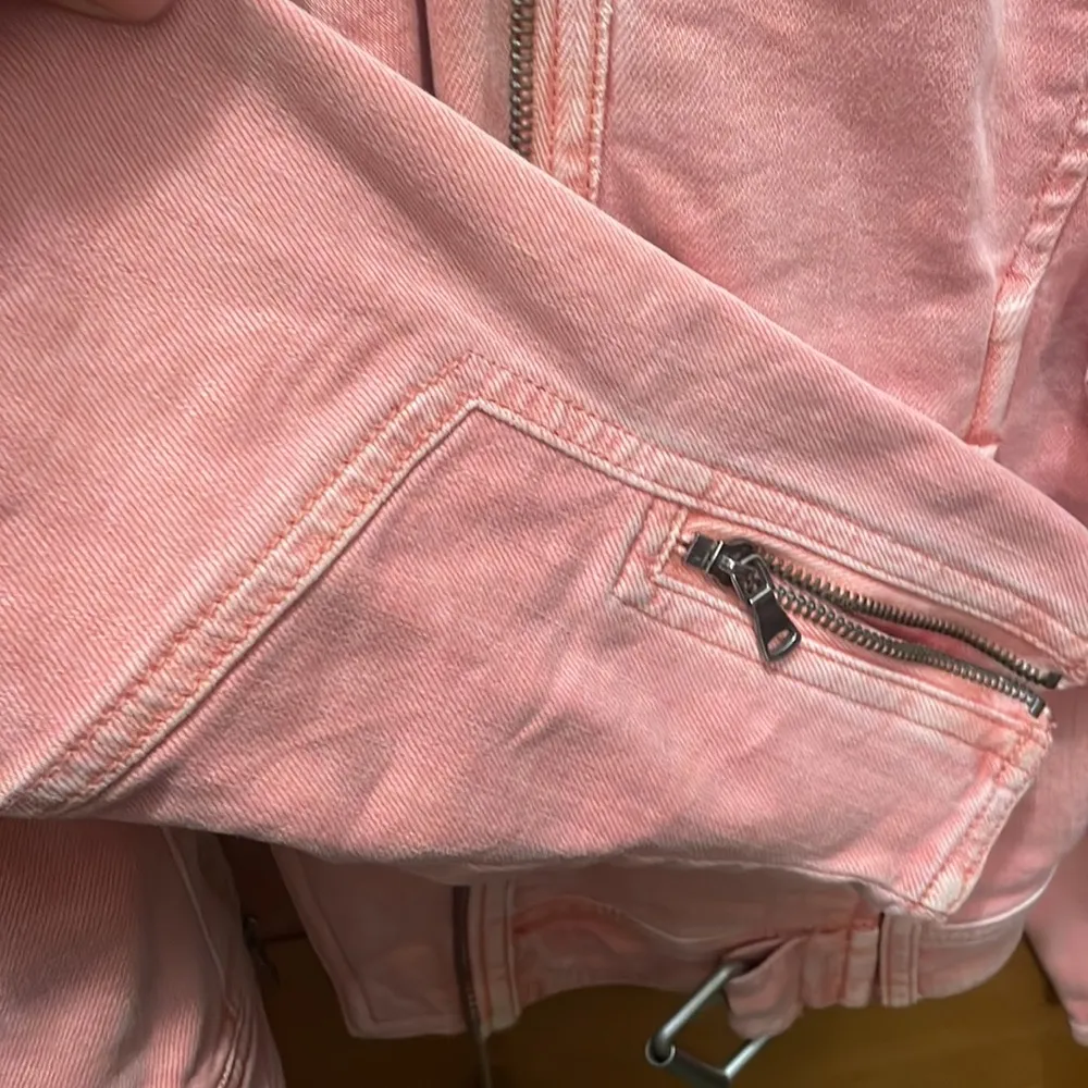 Paige   Dusty Pink Denim Jacket - Image 7