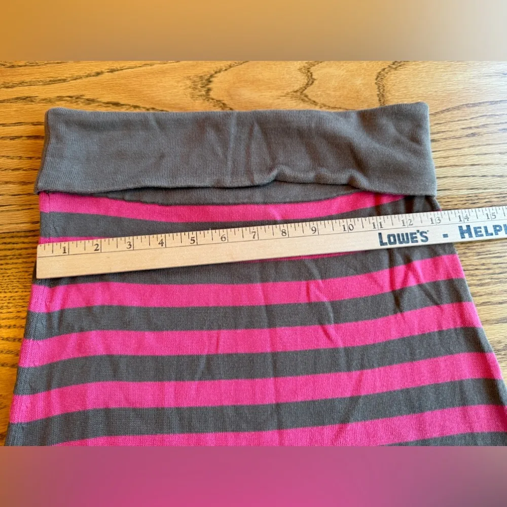 Trina Turk Los Angeles Size‎ Small Tube Dress Knit Sweater Striped Pink Brown - Image 5