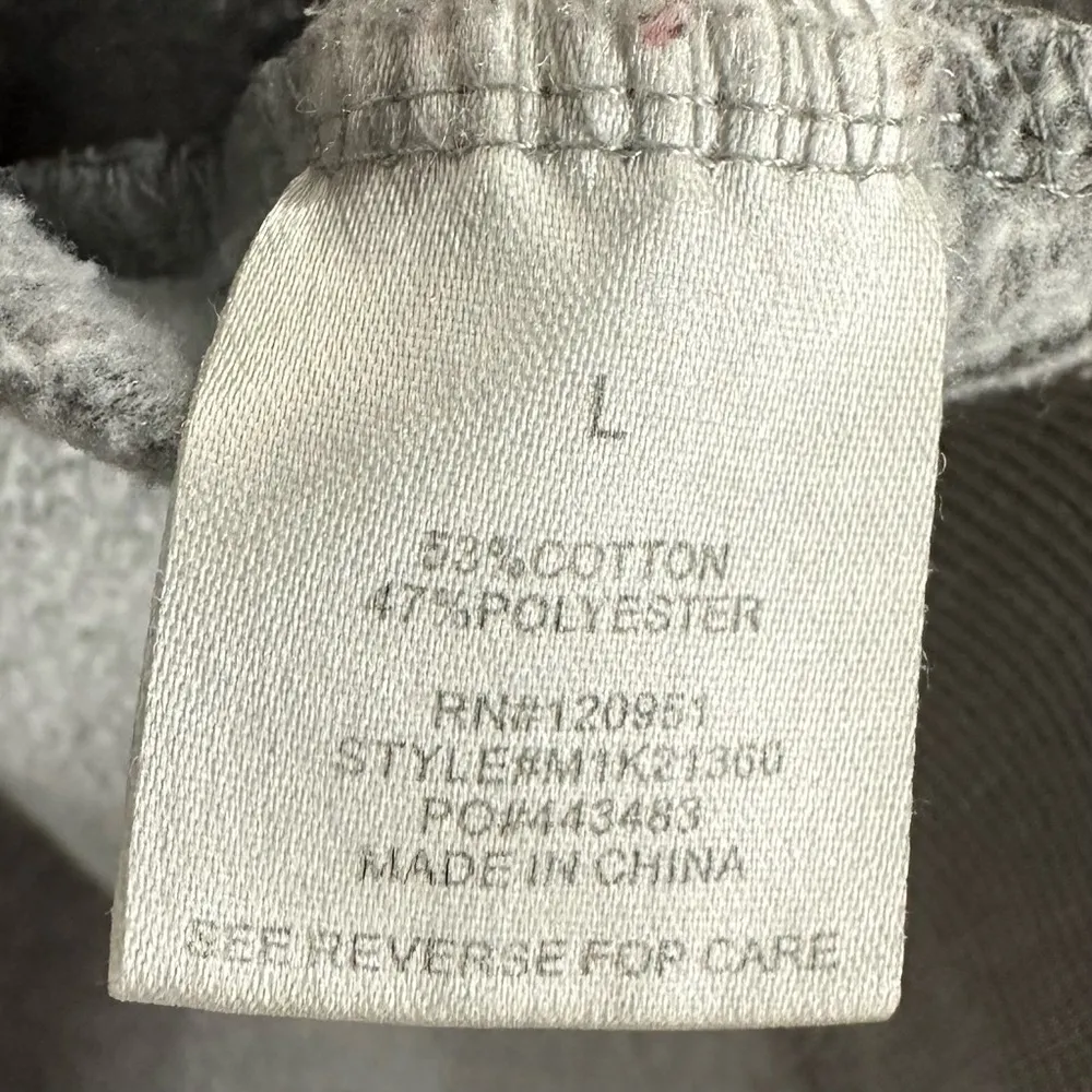 Hippie Rose Long Sleeve Pullover Crewneck Sweatshirt Large Gray - Image 4