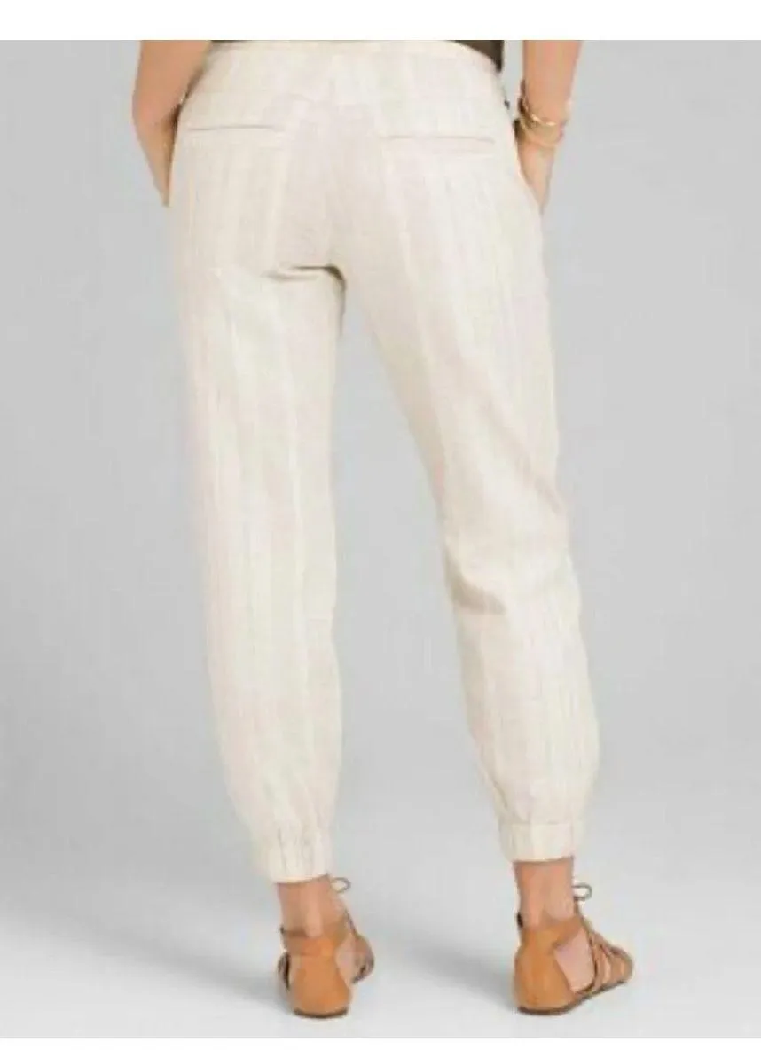 Prana Kickin It Jogger Stone Stripe size 2 cotton festival casual coastal - Image 2