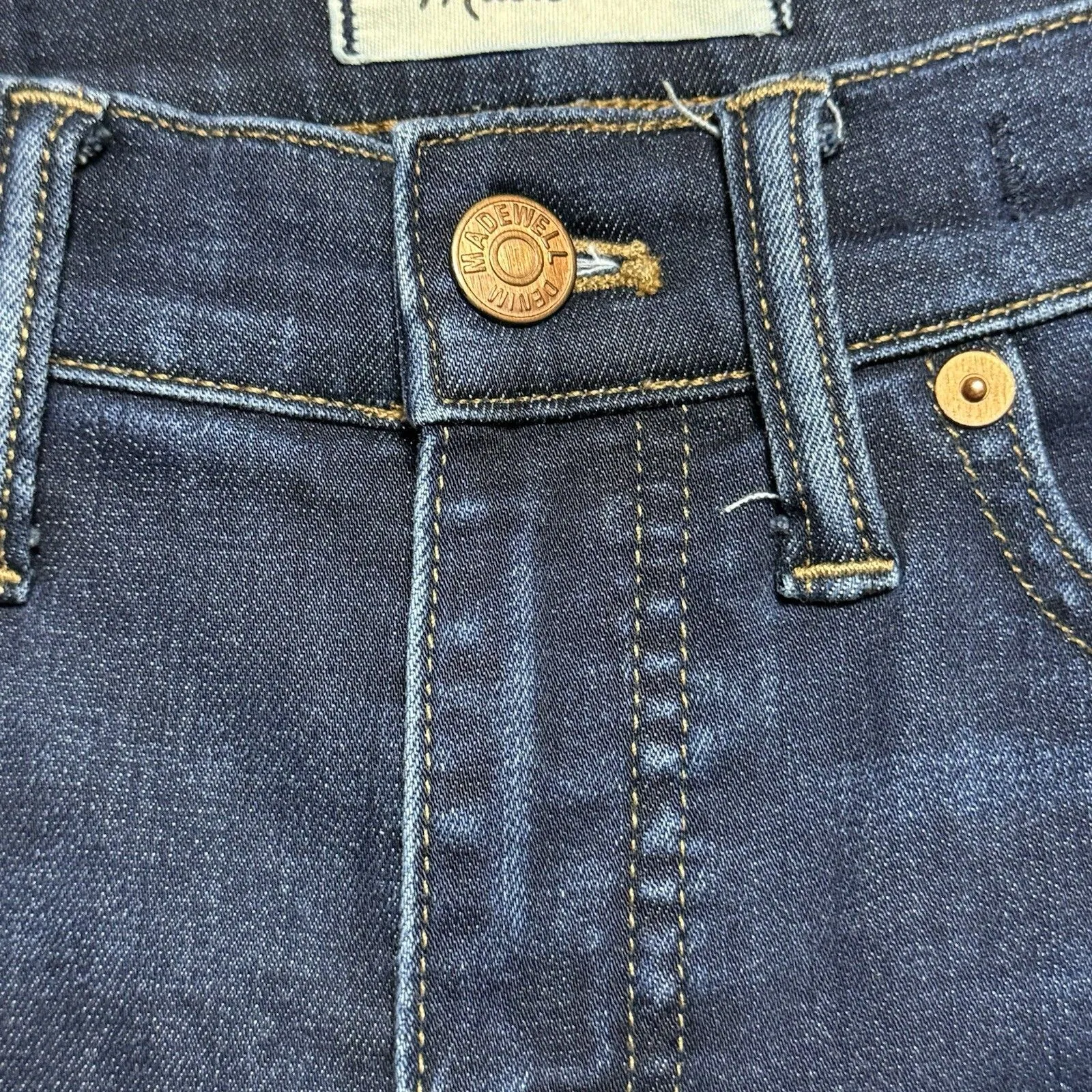 Madewell Larkspur Dark Wash 9-Inch High-Rise Skinny Jeans Women's 25S Stretch - Image 5