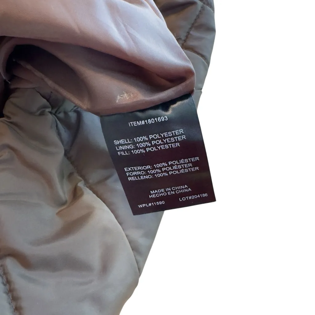 Weatherproof Brown Quilted Puffer Vest XXL Gold Snap Accent Zip Pockets EUC - Image 10