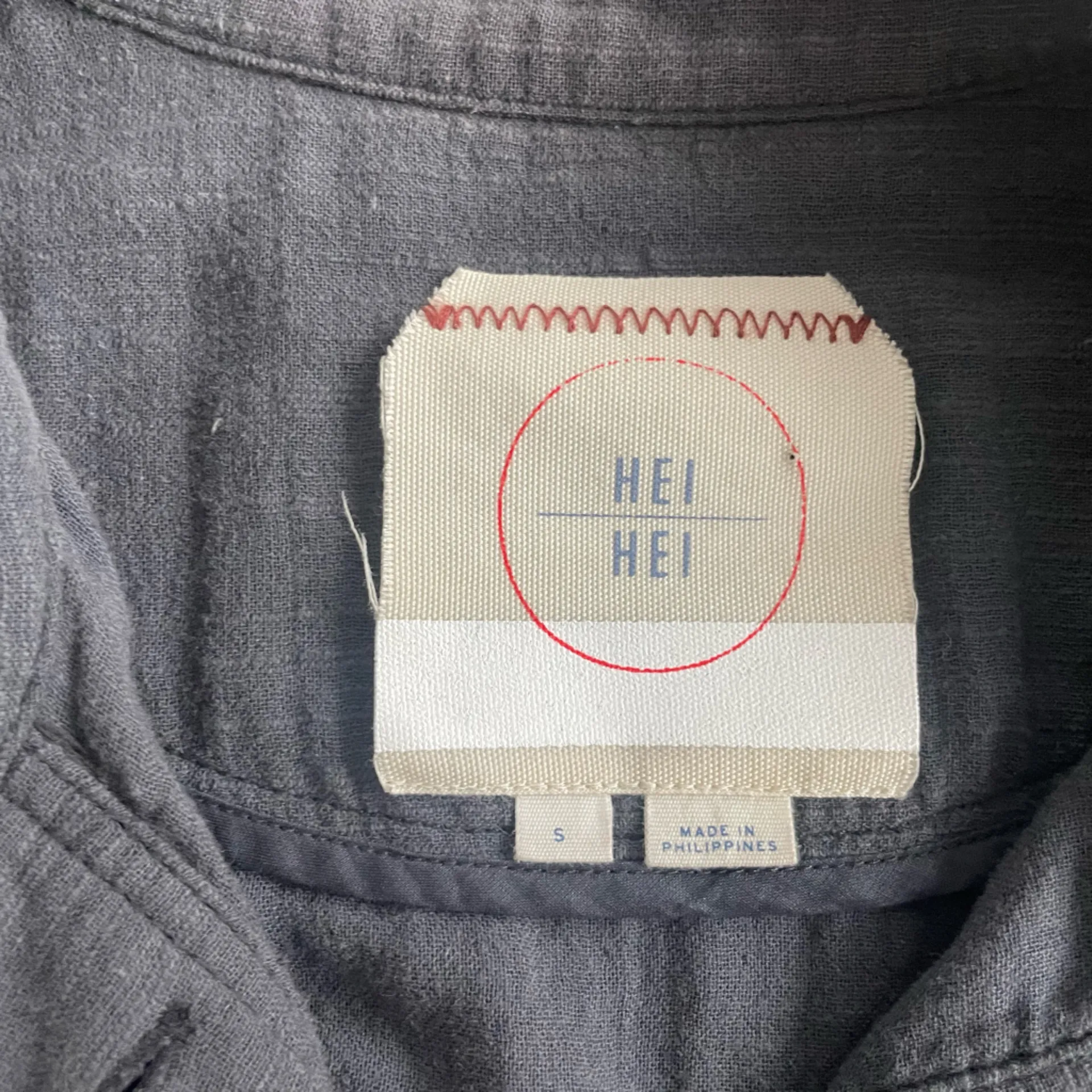 Hei Hei Gray Cotton Coat with Drawstring - Image 2