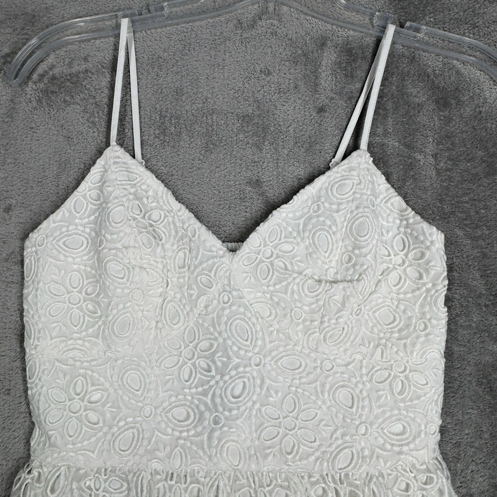 Express Shirt Womens Small White Babydoll Ruffle Romantic Feminine Neutral Fairy - Image 4