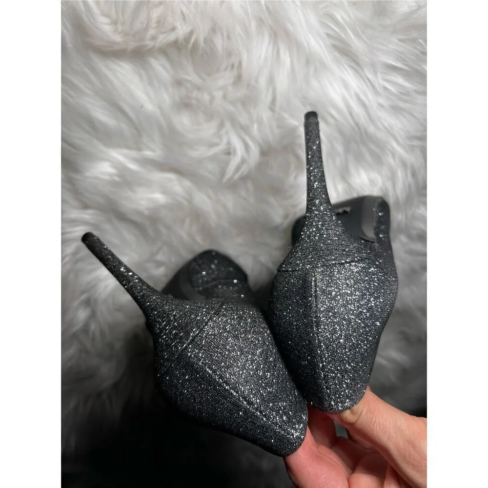 Michael Kors, black sparkle pumps heels size 8 sexy fancy - Image 3