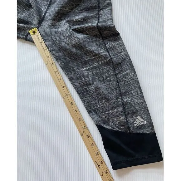 Adidas Climalite Leggings Grey And Black‎ Size S - Image 5