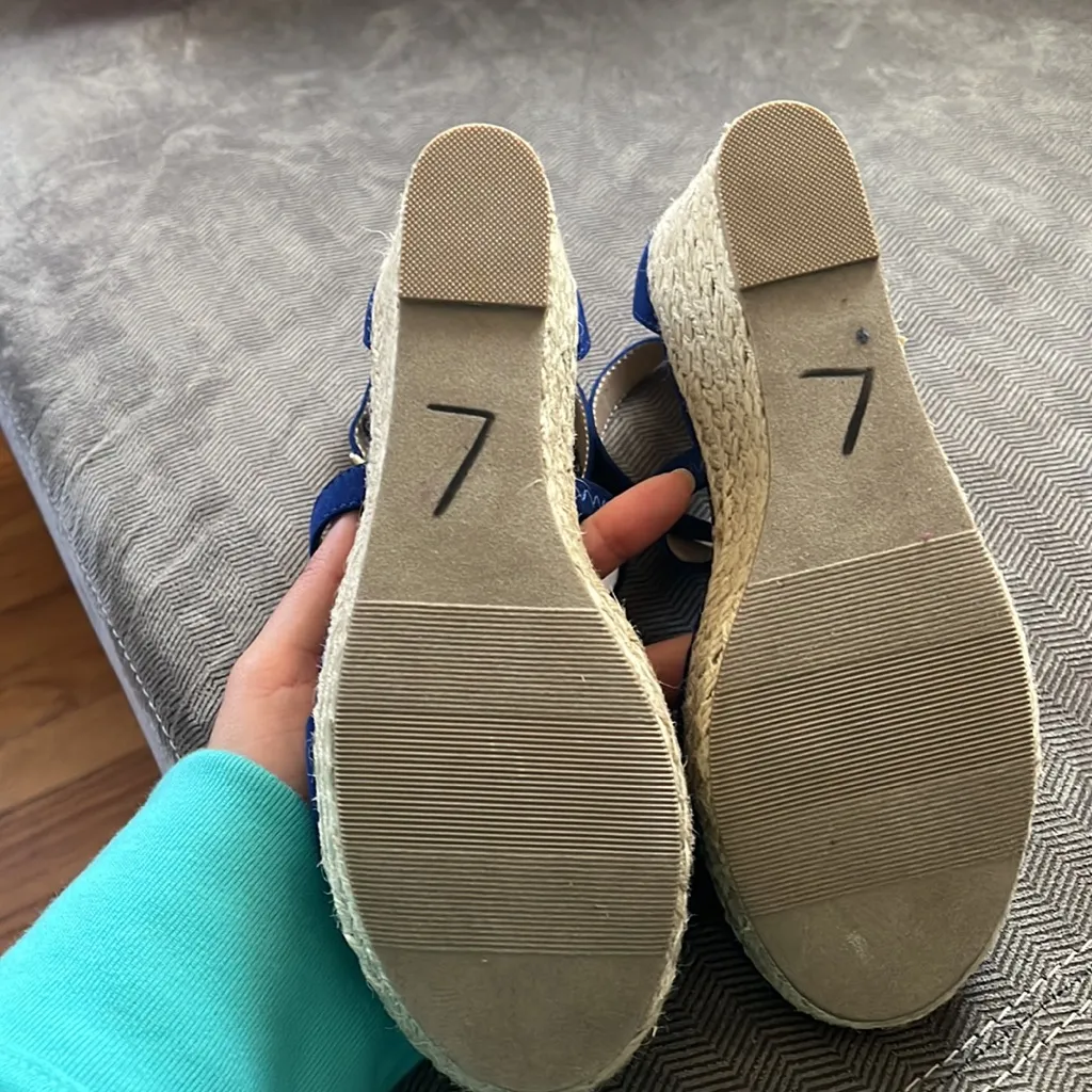 Candie’s blue wedge heels - Image 3