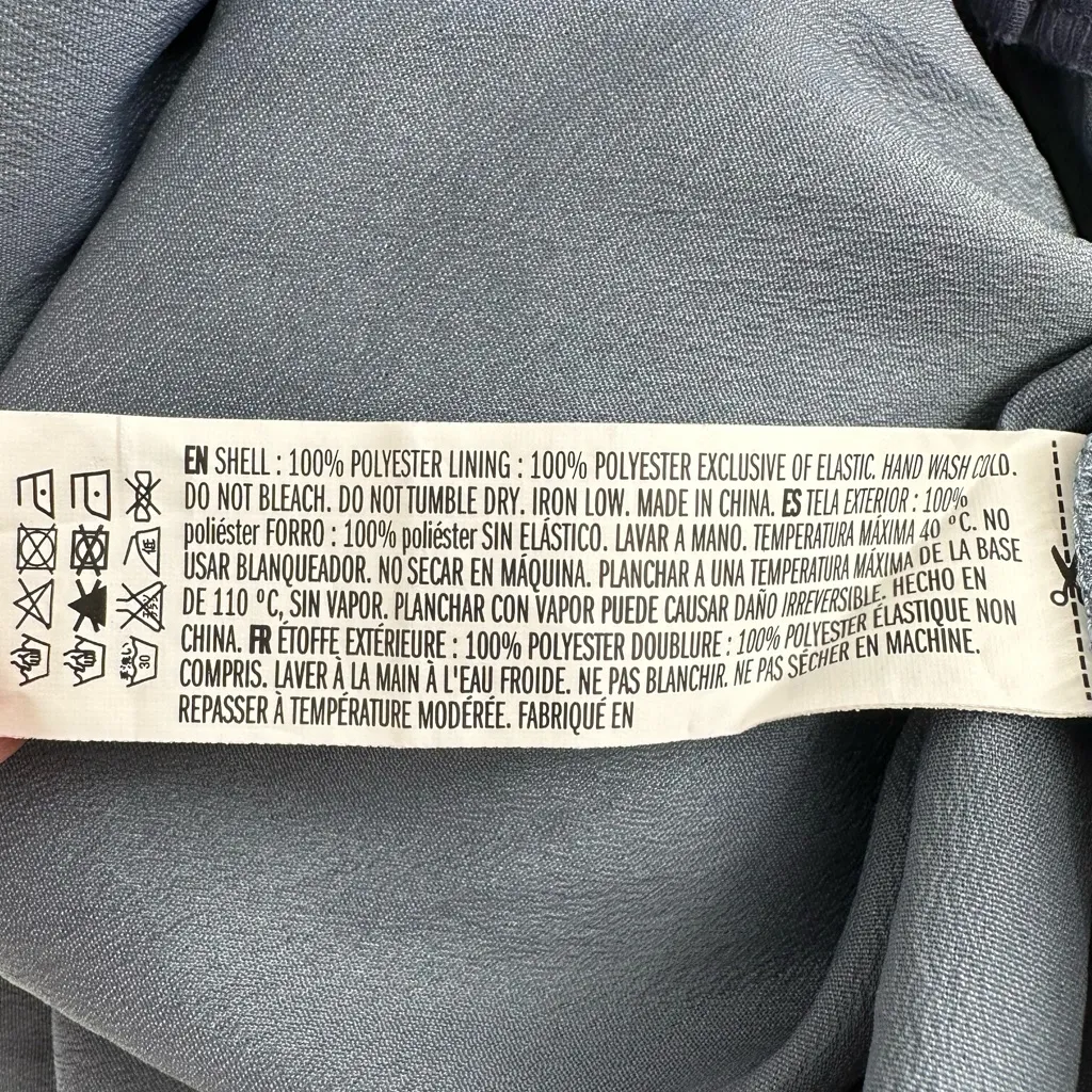 Endless Rose Ruffled Sleeve Romper in Dusty Blue size Large Off the Shoulder - Image 10