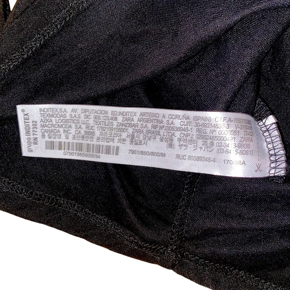 Zara Black V-Neck Tied shoulders Tank NWT - Image 4