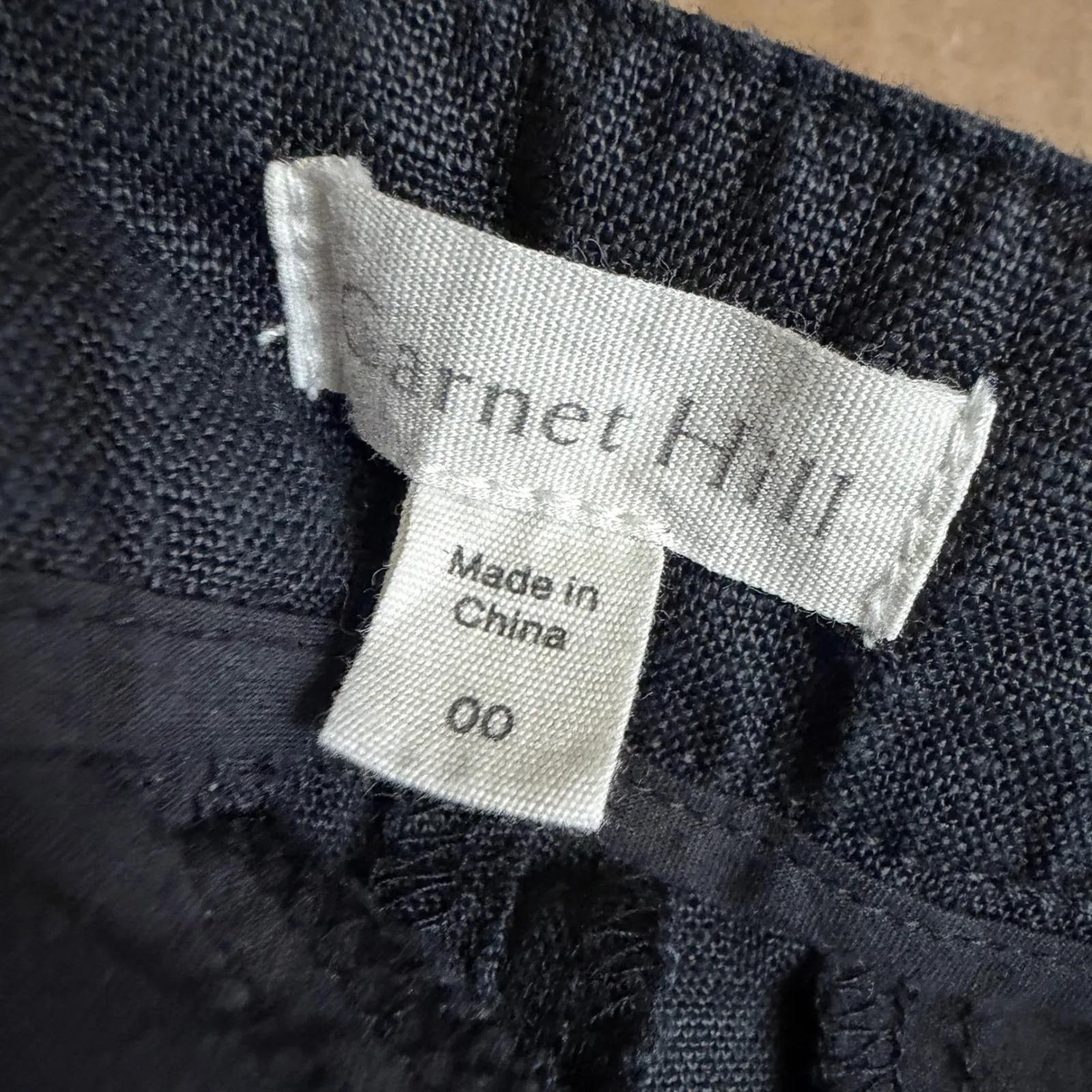 Garnet Hill Black Linen Dress Pants Trousers Summer Lightweight Womens Size 00 - Image 6