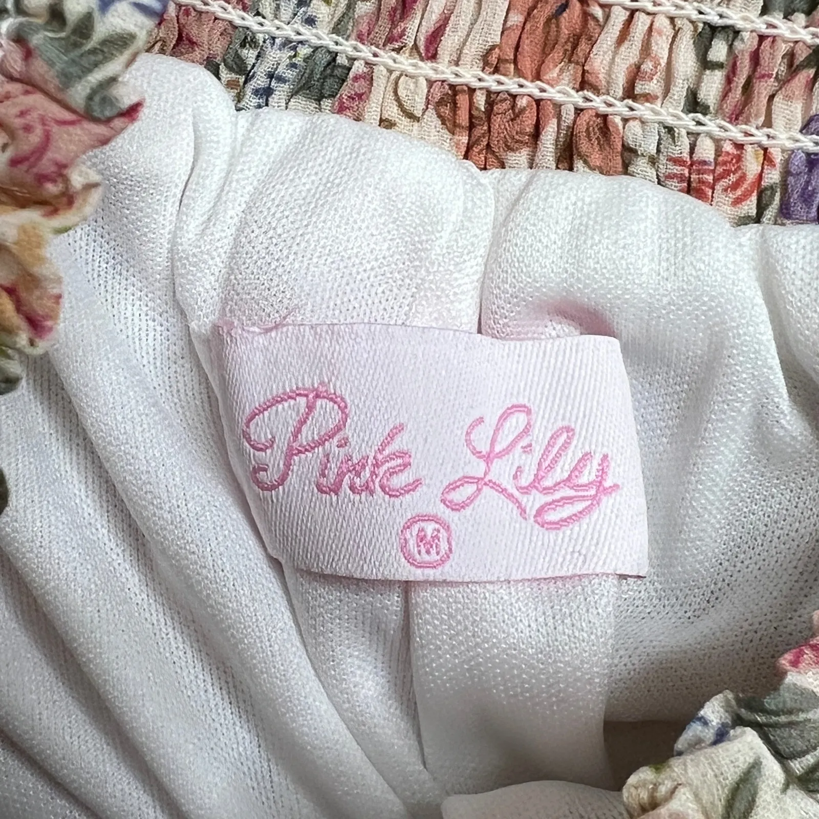 Pink Lily Through The Garden Skirt Skort Size Medium - Image 3