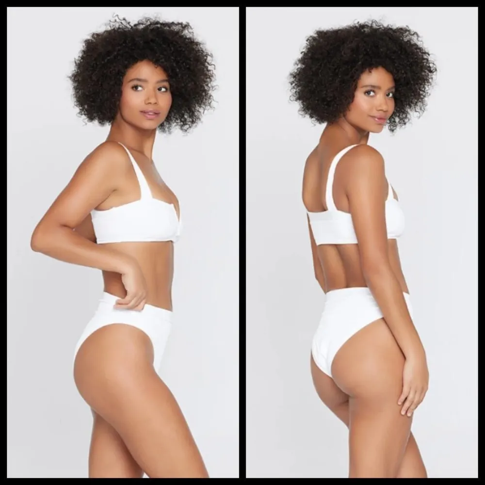 💕L*SPACE💕 Ribbed Lee Lee Bikini Top ~ White Medium NWT - Image 14