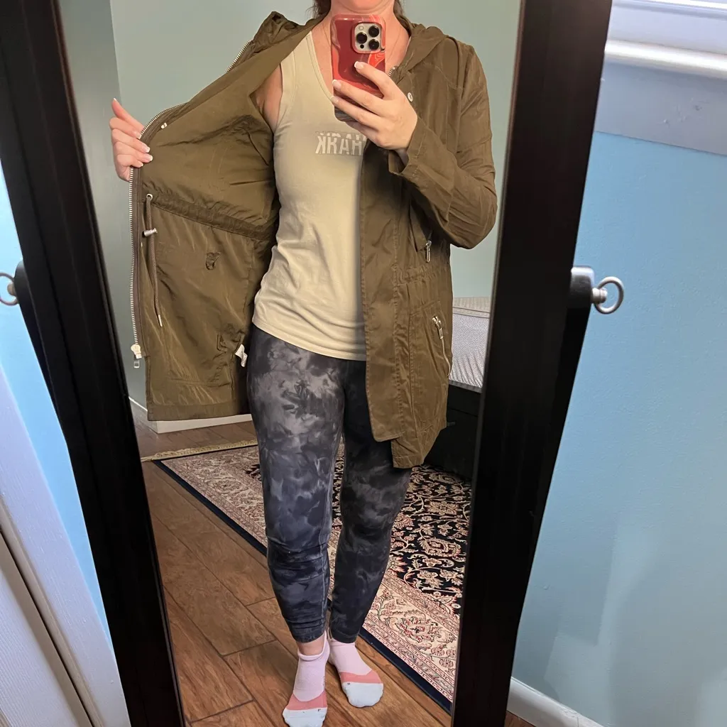 Garage Army Green Military Style Utility Jacket - Image 5