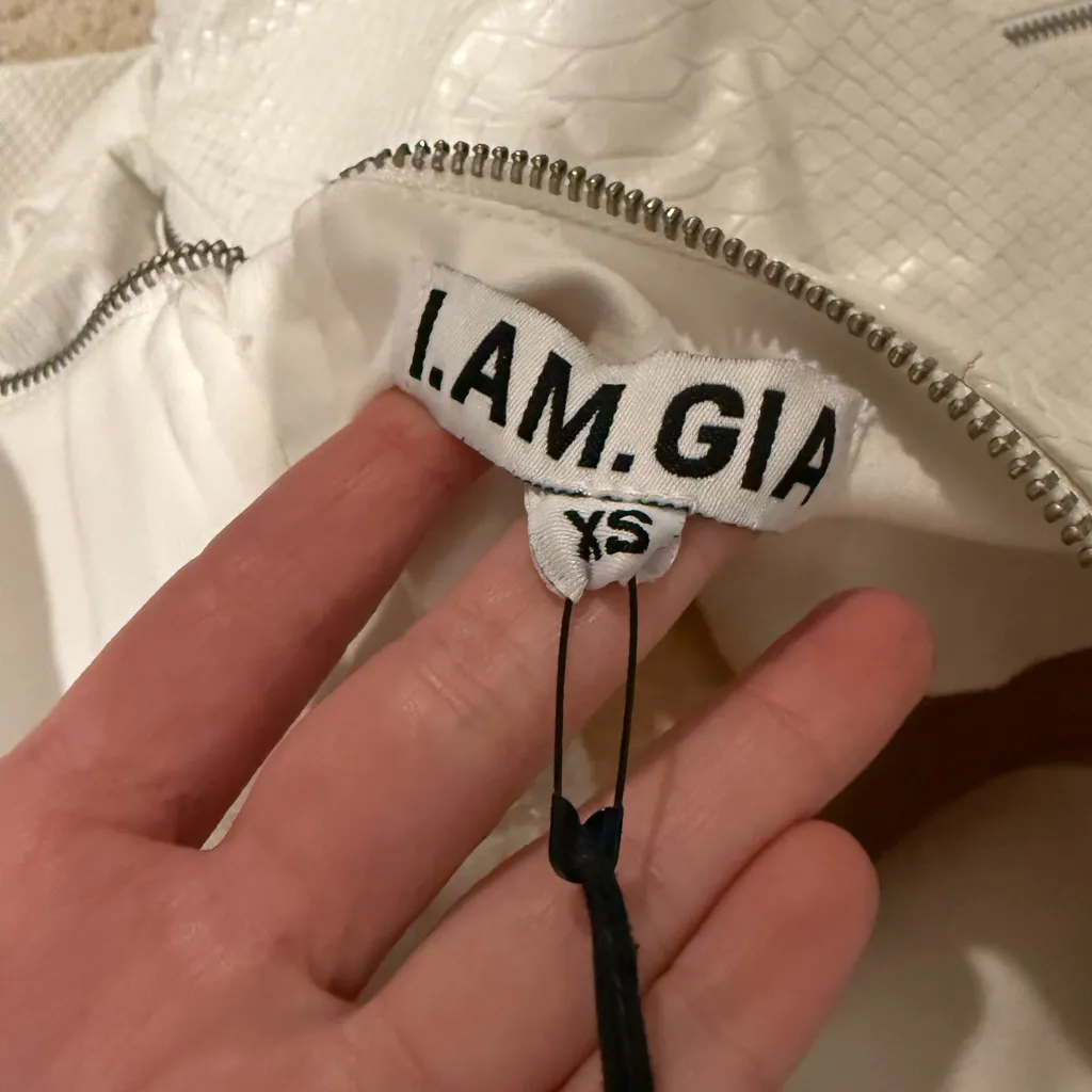 NWT I.AM.GIA Snakeskin Salt Pant in White - Image 5