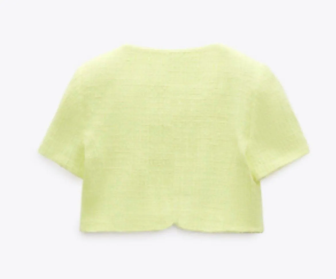 ZARA Tweed Crop Top - Image 4
