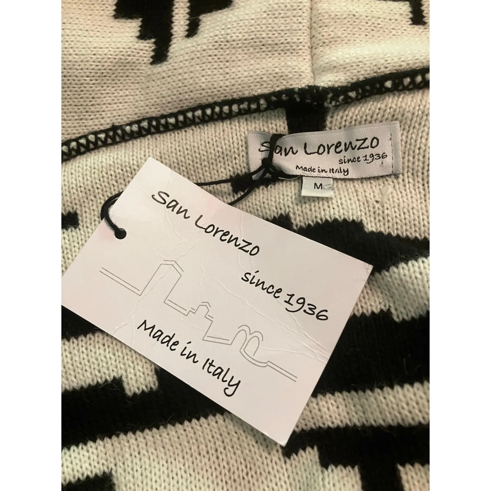 NWT San Lorenzo Open Cardigan Multiprint Aztect Blanket Sweater - Image 8