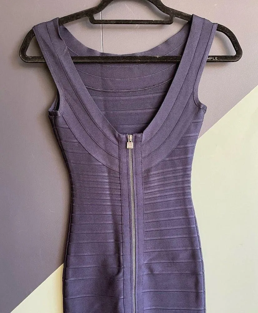NWOT Herve Leger Ardell Bandage Dress, Pacific Blue Sz XS - Image 6
