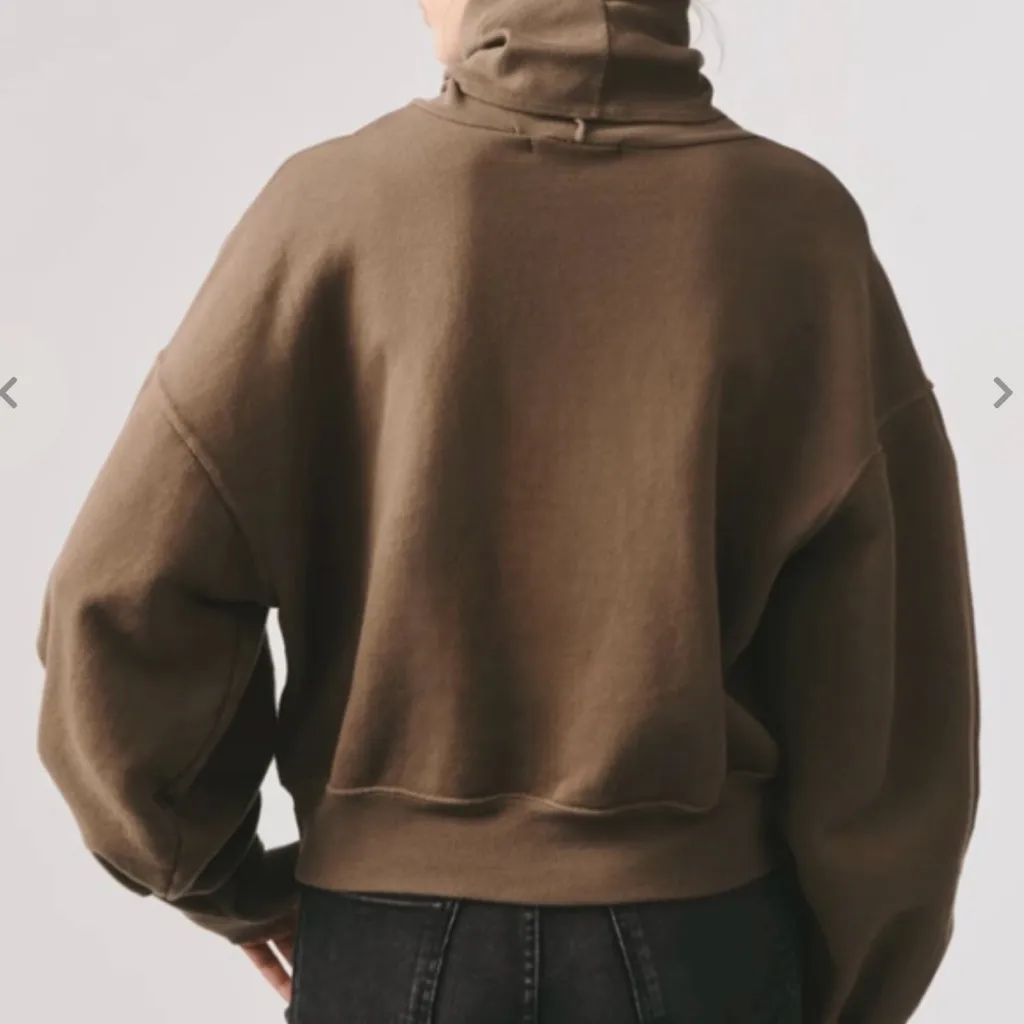 AGOLDE  Taupe Turtleneck Sweater - Image 3