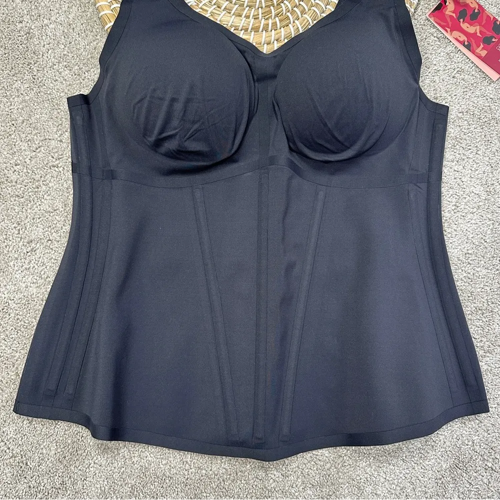 NWT Honeylove Women’s Liftwear BodySculpt Tank Underwire Free in Vamp Black 1X - Image 4