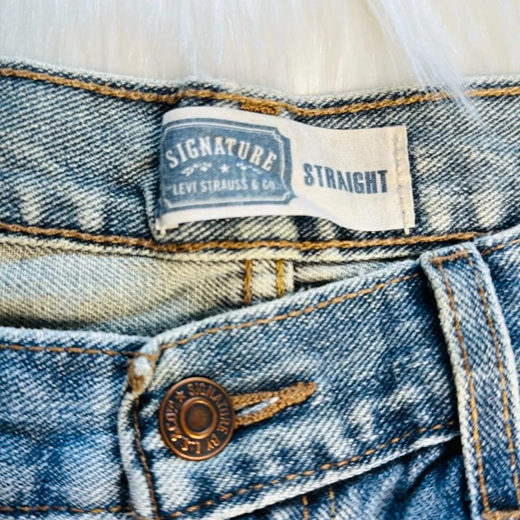 Levi's Signature Straight Faded Denim Cut Offs - Image 3