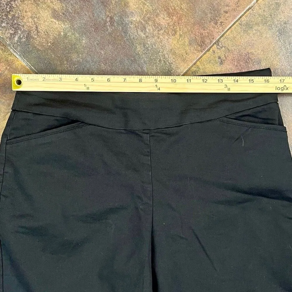 Croft and Barrow Effortless Stretch Black Pants Trousers Short 14P - Image 2