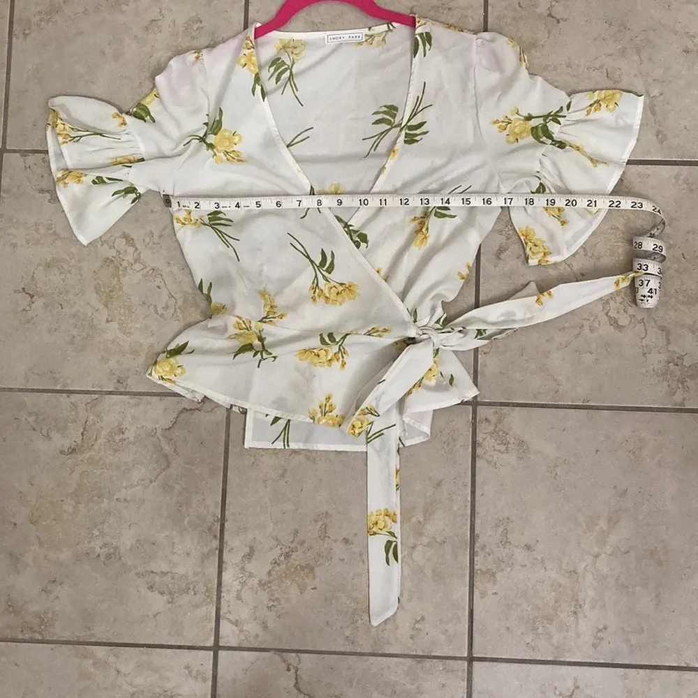Floral Wrap Top - Image 8