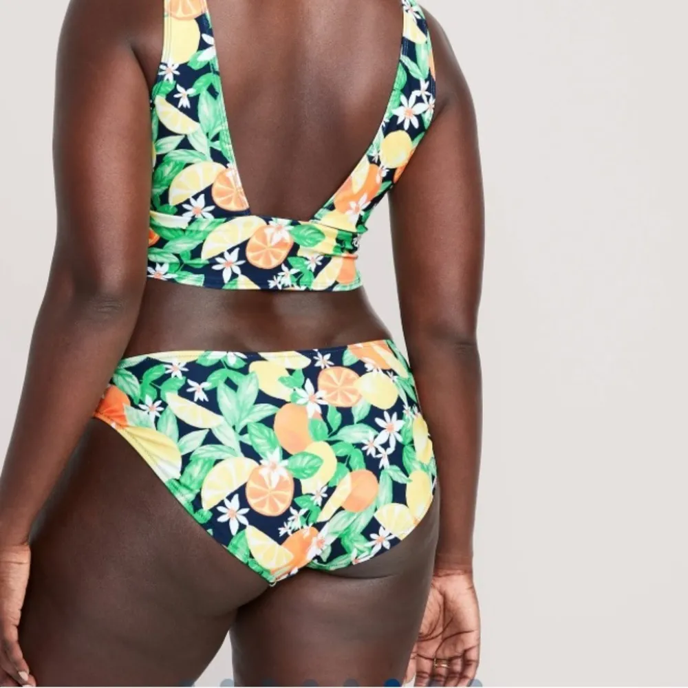 Old Navy Bikini Swim Bottoms Women XXXL Blue Yellow Orange Tropical Low Rise Size undefined - Image 9