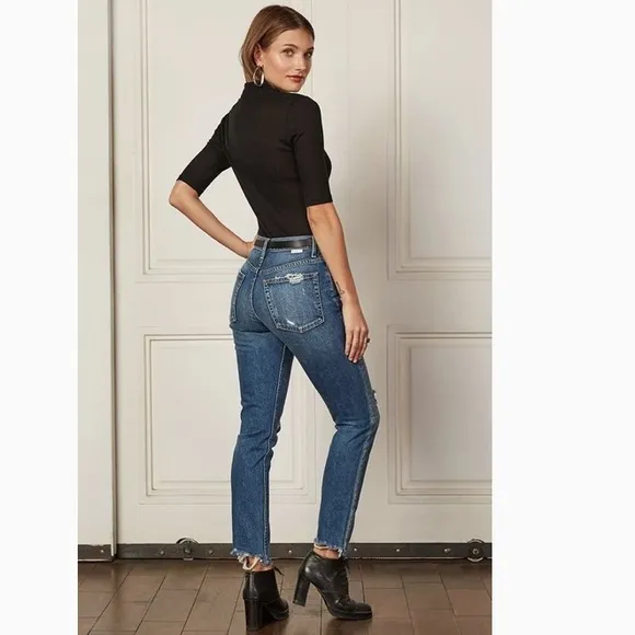 BOYISH The Billy High Rise Skinny Distressed Jeans In Mame - Image 2