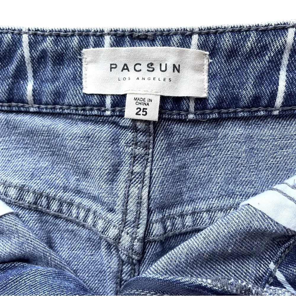 PacSun  Pinstripe Denim Mini Skirt - 25 - Image 4